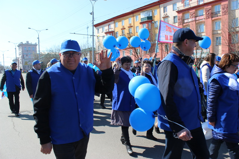 Сотрудники Водоканала приняли участие в первомайской демонстрации