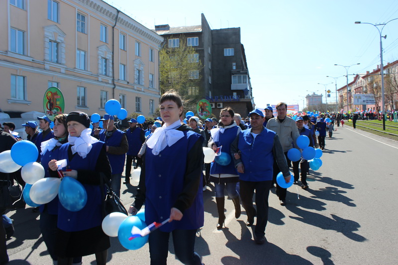 Сотрудники Водоканала приняли участие в первомайской демонстрации